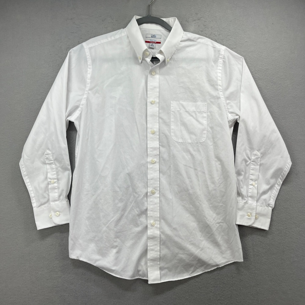 Croft & Barrow Dress Shirt Mens 16 32/33 White Easy Care Classic Fit Oxford